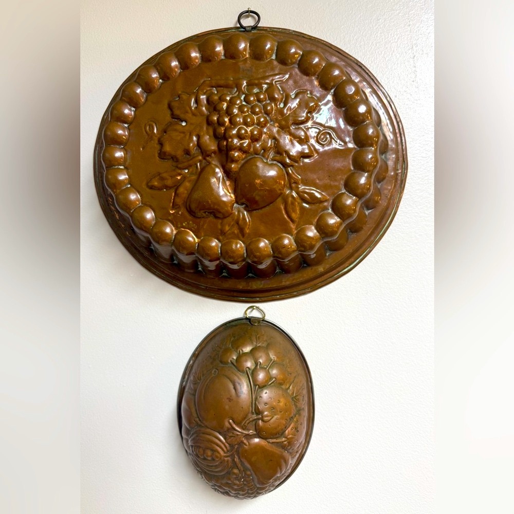 Antique Copper Molds -Pair